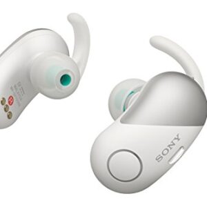 Sony WF-SP700N/W True Wireless Splash-Proof Noise-Cancelling Earbuds with Built-In Microphone (White), 5 x 2.4 x 6 inches