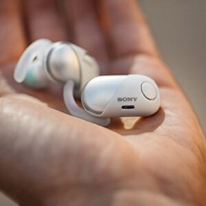 Sony WF-SP700N/W True Wireless Splash-Proof Noise-Cancelling Earbuds with Built-In Microphone (White), 5 x 2.4 x 6 inches