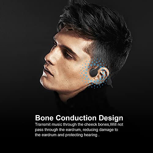 BIMIRTH Bone Conduction Headphones Bluetooth, Open Ear Wireless Sport Headphones with Mic Sweatproof Earphones for Running Workout Hiking Driving