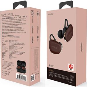 NUARL N6 Pro TWS True Wireless Stereo Earphones Earbuds Bluetooth5 11hr Playback aptX with HDSS IPX4 N6PRO-RC(RED Copper)