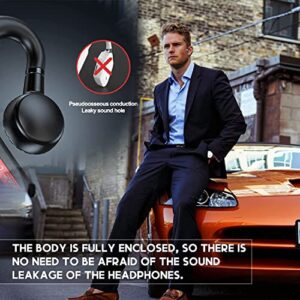 ESSONIO Bone Conduction Headphones Open Ear Workout Headphones with Microphone IPX5 Waterproof Wireless Bluetooth Headset for Cell Phones