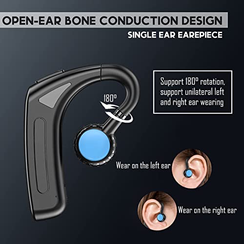 ESSONIO Bone Conduction Headphones Open Ear Workout Headphones with Microphone IPX5 Waterproof Wireless Bluetooth Headset for Cell Phones
