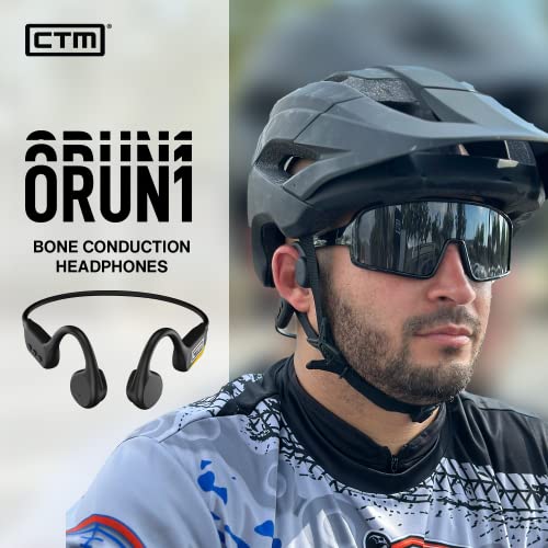 CTM ORUN1 Wireless Bone Conduction Headphones BT Open-Ear Sport Headphones - Sweat Resistant Lightweight | by Clear Tune Monitors