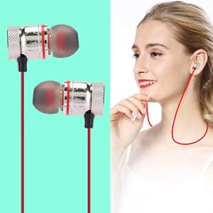 Richer-R Sport Bluetooth Headphones,Wireless Bluetooth Sports Earphone in-Ear Stereo Noise Reduction Headphone Headset,Neck Hanging in-Ear Sports Earphone(Red)