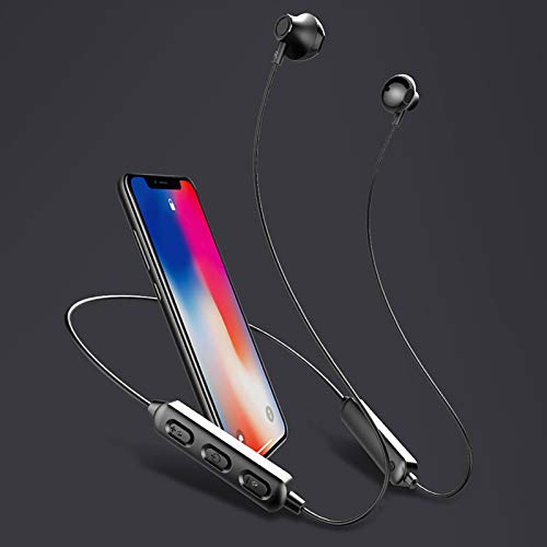 Wireless Earbuds Bluetooth 5.0 Headphones,BT-95 Magnetic Hanging Neck in Ear Earphone with Mic Premium Deep Bass Headset for Sport Black One Size