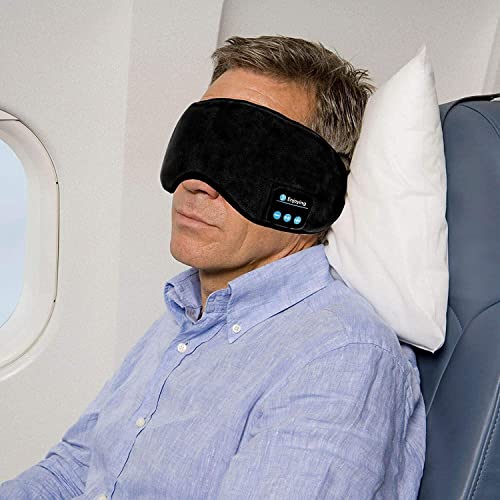 Sleep Headphones Bluetooth Eye Mask Sleeping Aid 3D Eye Cover for Stress Relief Wireless Headset Gray