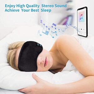 Sleep Headphones Bluetooth Eye Mask Sleeping Aid 3D Eye Cover for Stress Relief Wireless Headset Gray