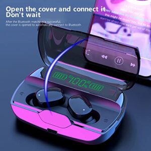 Touch-Control Wireless Bluetooth Earphones, IPX54 Waterproof Earbuds, Hi-Fi TWS-Headphones with LED Breathing Lamp Earphones, Ergonomically Design,Noise Suppression and Stable Signal, for iOS Android