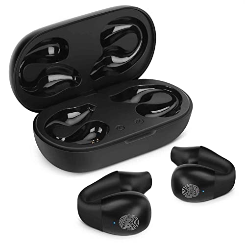 UrbanX UX3 True Wireless Earbuds Bluetooth Headphones Touch Control with Charging Case Stereo Earphones in-Ear Built-in Mic Headset Premium Deep Bass for TCL Tab 10 HD 4G - Black