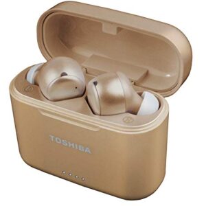 Toshiba Air Hush Active Noise Cancelling True Wireless Earphones, Gold (RZE-BT1050E)