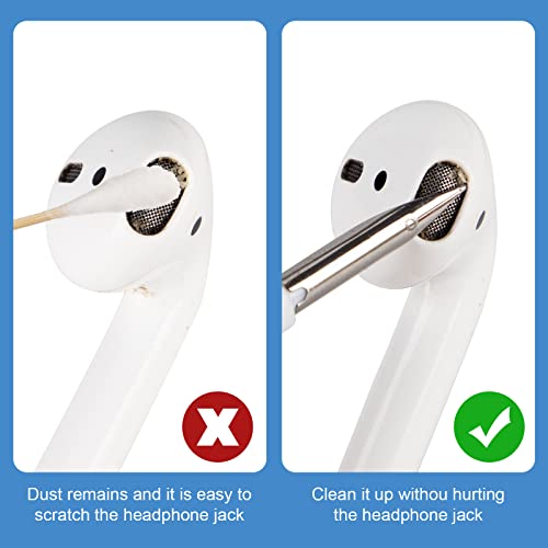 Bluetooth Earbuds Cleaning Pen, Headphones Cleaning ​Tool for AirPod Pro Camera Lens in-Ear HeadphonesPortable Soft Brush 3 in 1 Wireless, Phone Headset Box Charging Compartment Cleaning Pen(1 Pack)