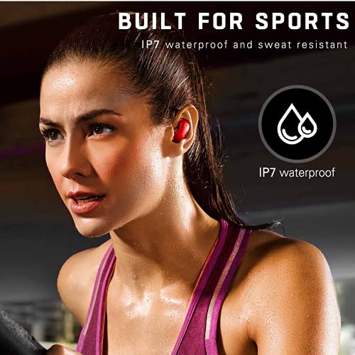 Urbanx Street Buds Live True Wireless Earbud Headphones for Samsung Galaxy A52 5G - Wireless Earbuds w/Hands Free Controls - RED (US Version with Warranty)