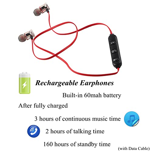 Oumij1 Bluetooth Headphones, Magnet Wireless Bluetooth Sports Earphone Headset Headset for iPhone Android(Gold)