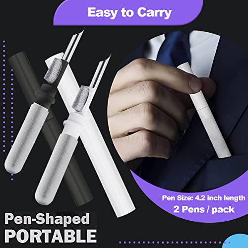 Earbuds Cleaning Pen Cleaner Tool Pen for Airpods Pro Earbuds Cleaner Kit for Bluetooth Earphones Case Cleaner Tool, Multifunction earbuds cleaning kit for Earphone Computer Camera Mobile Phone(2 pcs)