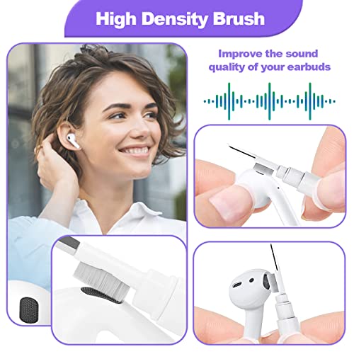 Earbuds Cleaning Pen Cleaner Tool Pen for Airpods Pro Earbuds Cleaner Kit for Bluetooth Earphones Case Cleaner Tool, Multifunction earbuds cleaning kit for Earphone Computer Camera Mobile Phone(2 pcs)