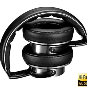 1MORE Triple Driver Over-Ear Headphones Comfortable Foldable Earphones with Hi-Res Hi-Fi Sound, Bass Driven, Tangle-Free Detachable Cable for Smartphones/Android/PC/Tablet - Silver/Titanium