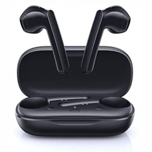 nismobile tws earphones wireless earbuds headphones for galaxy a02s a12 a32 a42 a52 a72, true stereo headset hands-free mic charging case compatible with samsung black, (ni-ni36725a4o-256)