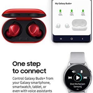 UrbanX Earbuds Plus, True Wireless Earbuds w/Noise Isolation (Wireless Charging Case Included), Red