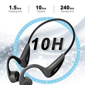 Bone Conduction Headphones, Upgraded Open Ear Headphones Bluetooth, IPX5 Waterproof Sport Bone Conduction Headphones Bluetooth with Mic for Running, Workout, Hiking, Cycling, Driving