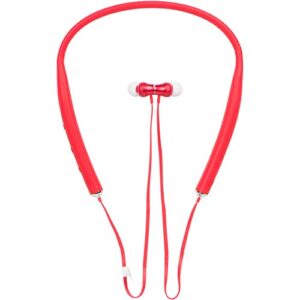 toshiba neckband bluetooth headphones | wireless bluetooth earbuds | bluetooth neckband headset w/deep base | 65ft working range | water/sweat resistant | 8-10 hours music & talk time | rze-bt600e(r)