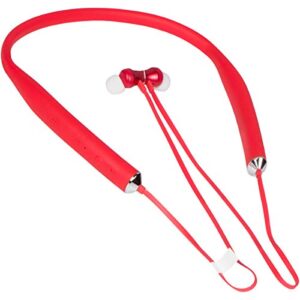 Toshiba Neckband Bluetooth Headphones | Wireless Bluetooth Earbuds | Bluetooth Neckband Headset w/Deep Base | 65FT Working Range | Water/Sweat Resistant | 8-10 Hours Music & Talk Time | RZE-BT600E(R)