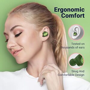 233621 Droplet True Wireless Earbuds, CVC 6.0 Call Noise Cancelling Headphones, IPX5 Waterproof Bluetooth 5.0 Earphones Touch Control, Stereo Sound, Comfortable fit for Home, Office, Gym (Dark Green)