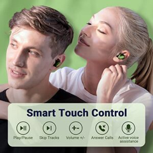 233621 Droplet True Wireless Earbuds, CVC 6.0 Call Noise Cancelling Headphones, IPX5 Waterproof Bluetooth 5.0 Earphones Touch Control, Stereo Sound, Comfortable fit for Home, Office, Gym (Dark Green)