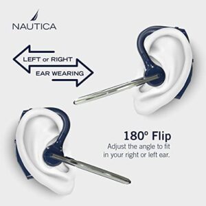 Nautica T80 Single Ear Bluetooth Headset, Office Bluetooth Headset, Wireless Earpiece for Cell Phone, Hands-Free Earphone with Microphone to Call On-The-Go, Compatible with iPhone & Android Phones