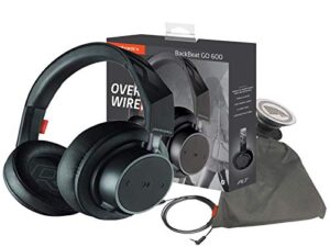plantronics backbeat go 600 noise-isolating headphones, over-the-ear bluetooth headphones with phone grip (retail packing)