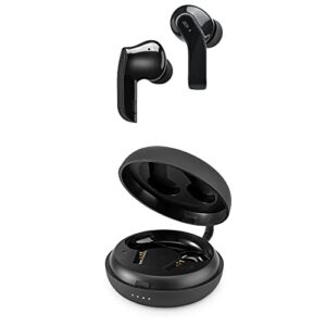 ilive truly wire-free earbuds with active noise canceling, charging case, includes 3 set of ear tips, black (iaebt600b)