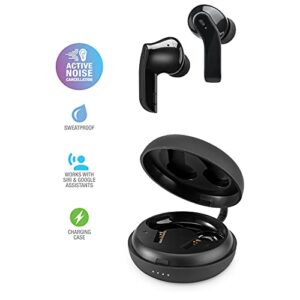 iLive Truly Wire-Free Earbuds with Active Noise Canceling, Charging Case, Includes 3 Set of Ear Tips, Black (IAEBT600B)