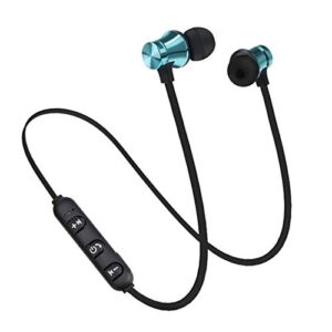 heave bluetooth wireless earphones, universal bluetooth 5.0 magnetic earphones,in-ear sweatproof earbuds with mic,waterproof sport earphones for sport running,workout,gym blue