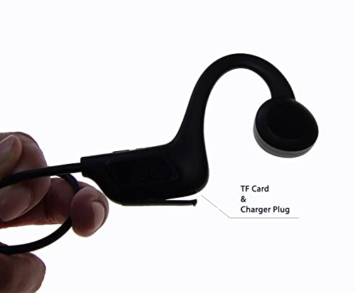 Open-Ear True Wireless Stereo Headphones Over Ear Air Conduction Loud And Clear Headset Wireless Hands-Free Pain Free Headphones For Cycling Driving Hiking Students Ears Pain-Free Earphone (Black)