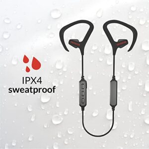 AIWA Train in Ear Wireless Headphones with 10 Hour Playback Time, 10mm Drivers, IPX4 Waterproof and Sweatproof Bluetooth Earbuds, Secure Wingtips, Perfect for The Gym