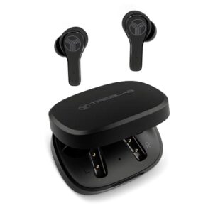 TREBLAB WX8 - True Wireless Earbuds, IPX8 Waterproof Earbuds with up 28H of Play Time, Bluetooth 5.1, Touch Control and Noise Isolation, Includes Charging Case w/Wireless Charging, USB-C Port(Renewed)
