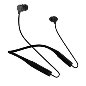 conchpeople neckband bluetooth headphones wireless in-ear extra bass headet with mic, v5.1 bluetooth earbuds 24h playtime, 10 mm drivers, ipx7 waterproof for for phone call music sports (black)