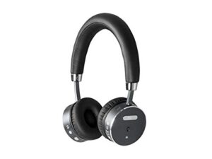 monoprice bt-510anc wireless on ear headphone – black/silver with (anc) active noise cancelling, bluetooth, extended playtime