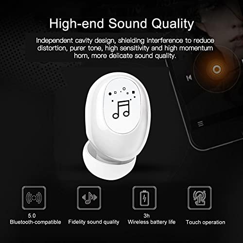 Mini Wireless Bluetooth5.0 Earbud,F911 Barrier-Free Deep Bass Earpiece Ergonomic Headphone Mini Invisible True Stereo IPX4 Waterproof Headset for Driving Green One Size