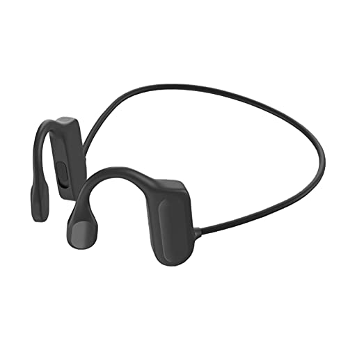 OCUhome Bone Conduction Headphones, BL09 Bluetooth Earphone IPX5 Life Waterproof Long Standby Stereo Wireless Hanging-Ear Bone Conduction Headset for Sports Black