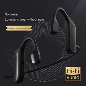 OCUhome Bone Conduction Headphones, BL09 Bluetooth Earphone IPX5 Life Waterproof Long Standby Stereo Wireless Hanging-Ear Bone Conduction Headset for Sports Black