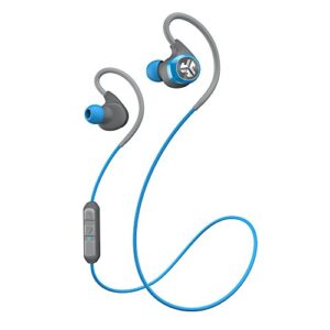 jlab audio epic bluetooth 4.0 wireless sports earbuds with 10 hour battery & ipx4 waterproof rating – blue/graphite