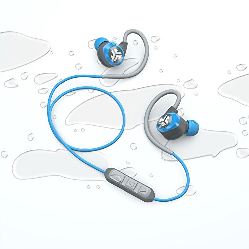 JLab Audio Epic Bluetooth 4.0 Wireless Sports Earbuds with 10 Hour Battery & IPX4 Waterproof Rating - Blue/Graphite