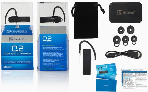 BlueAnt Q2 Bluetooth Headset with Text to Speech and Voice Recognition