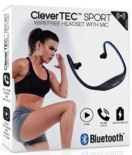 CleverTEC Sport Bluetooth Wire Free Wireless Headphones with Mic