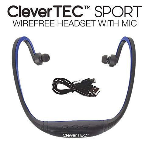 CleverTEC Sport Bluetooth Wire Free Wireless Headphones with Mic