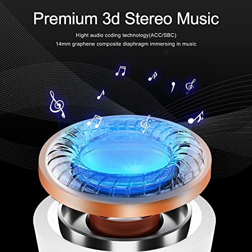 Wireless Earbud Bluetooth 5.0 Headphones Built in Mic Noise Cancelling 3D Stereo Headsets in Ear Ear Buds IPX5 Waterproof Air Buds with Charging Case for iPhone/Android & Power Display