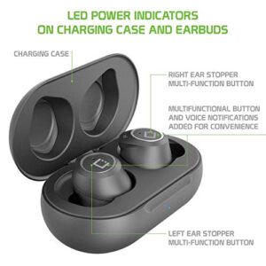 Wireless V5 Bluetooth Earbuds Compatible with Amazon Fire HD 8 (2020) with Charging case for in Ear Headphones. (V5.0 Black)