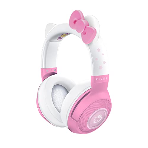 Razer Kraken BT Headset: Bluetooth 5.0-40ms Low Latency Connection - Custom-Tuned 40mm Drivers - Beamforming Microphone - Powered by Razer Chroma - Hello Kitty & Friends Edition (Renewed)