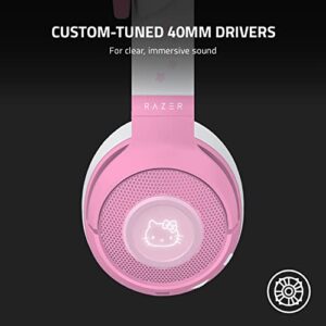 Razer Kraken BT Headset: Bluetooth 5.0-40ms Low Latency Connection - Custom-Tuned 40mm Drivers - Beamforming Microphone - Powered by Razer Chroma - Hello Kitty & Friends Edition (Renewed)