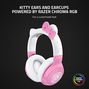 Razer Kraken BT Headset: Bluetooth 5.0-40ms Low Latency Connection - Custom-Tuned 40mm Drivers - Beamforming Microphone - Powered by Razer Chroma - Hello Kitty & Friends Edition (Renewed)